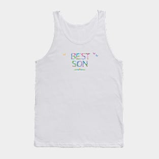 BEST SON - tropical word art Tank Top